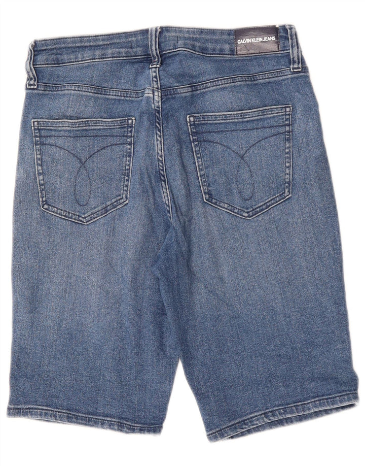 Calvin Klein Bermuda en jean pour garçon 9-10 ans W28 Bleu Coton