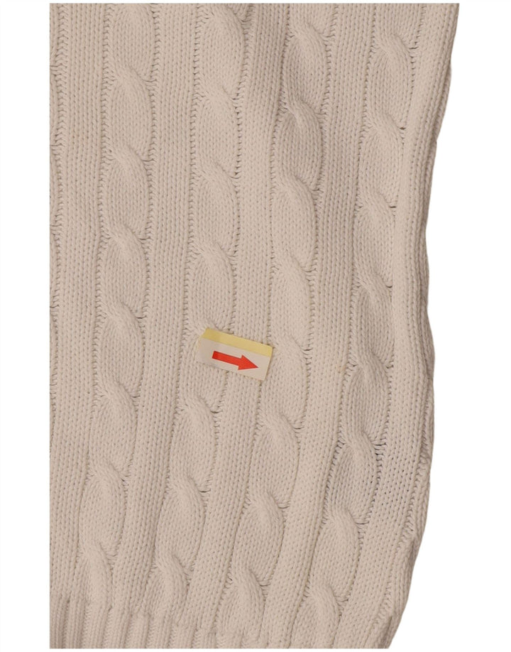 Ralph Lauren Pull col en V pour femme UK 12 Coton blanc moyen