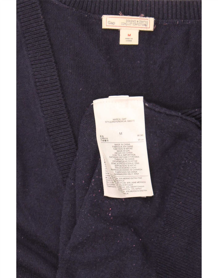 Gap Cardigan Femme Pull UK 12 Medium Bleu Marine Nylon