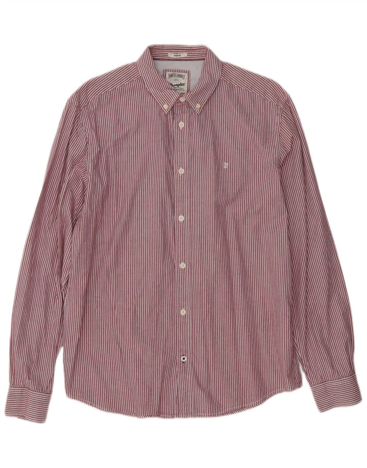 WRANGLER Chemise Homme Large Rouge Rayé Coton