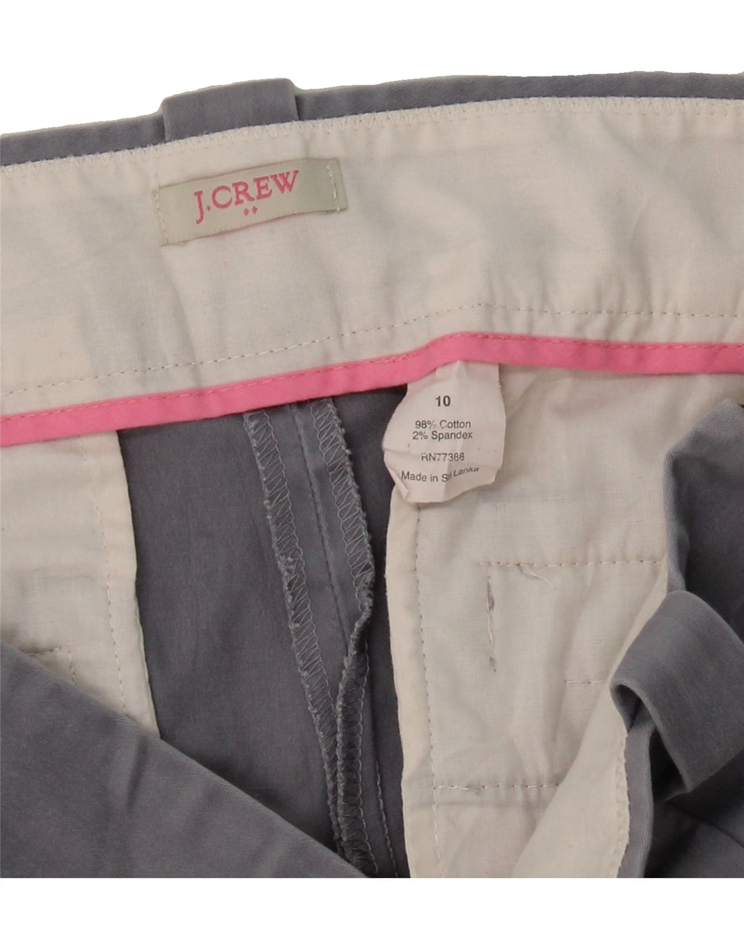 J. CREW Womens Chino Shorts US 10 Large W34 Grey Cotton Vintage J. Crew and Second-Hand J. Crew from Messina Hembry 