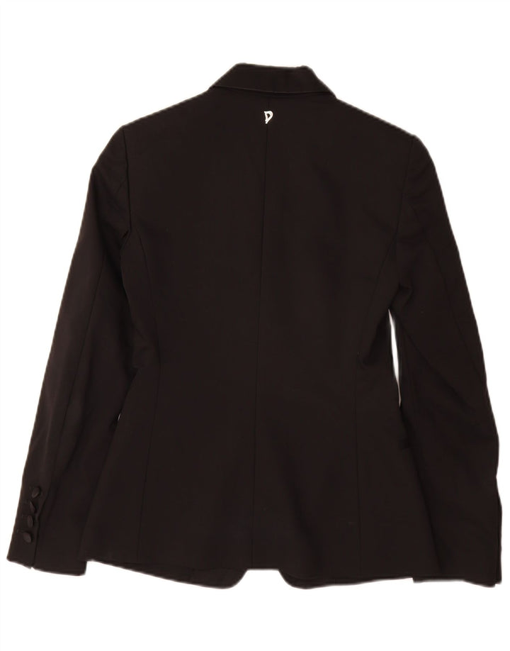 Dondup Veste Blazer 1 Bouton Femme IT 38 XS Noir Coton