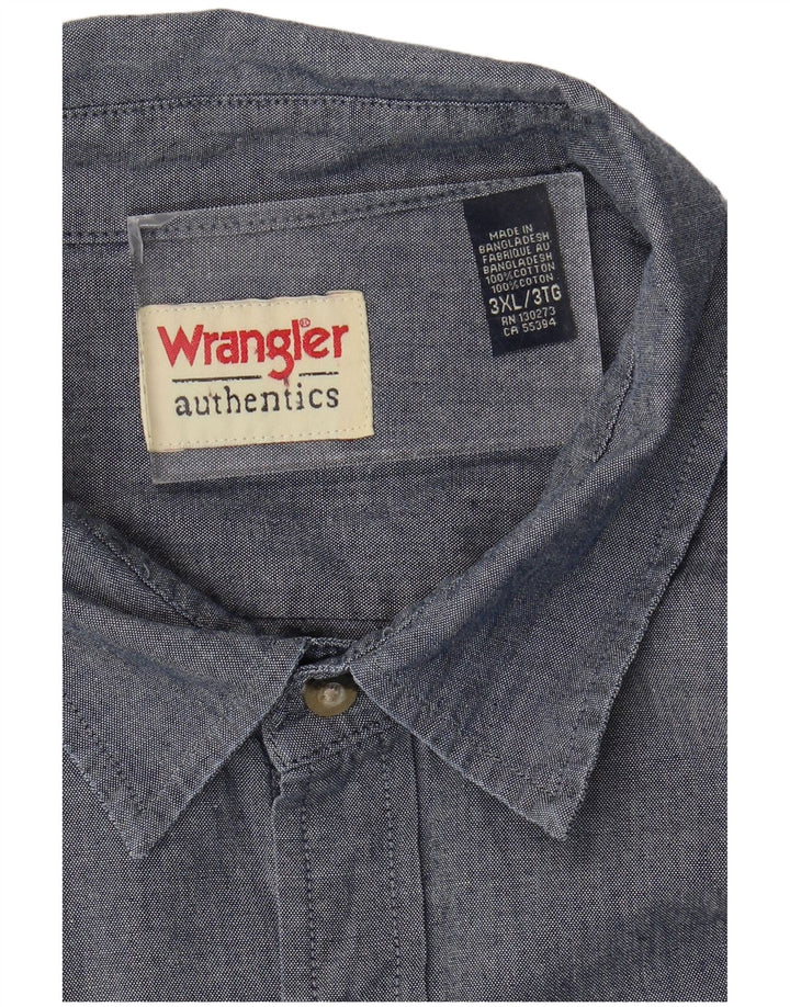 WRANGLER Chemise Homme 3XL Bleu Marine Coton