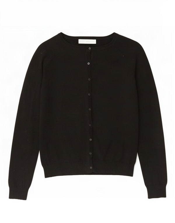 Zara Cardigan Femme Pull UK 12 Coton Gris Moyen