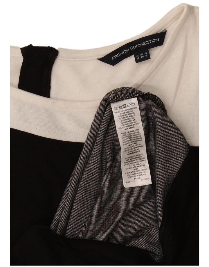 French Connection Robe moulante pour femme UK 42 Medium Noir Colourblock