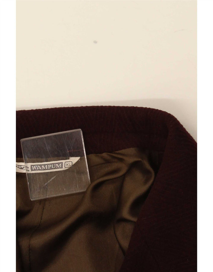 Wampum Veste Blazer 2 Boutons Homme UK 42 XL Laine Bordeaux