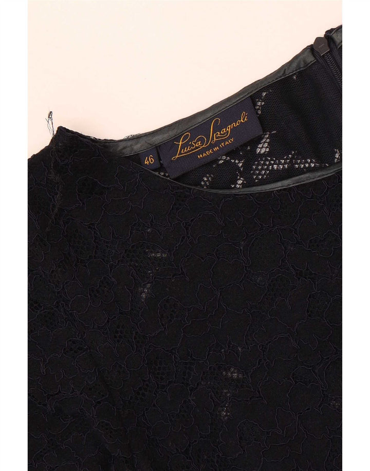Luisa Spagnoli Chemisier en dentelle pour femme IT 46 Large Bleu marine