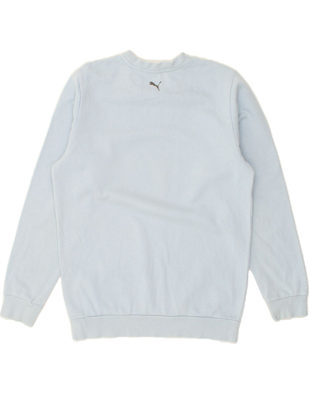 PUMA Boys Graphic Sweatshirt Jumper 11-12 Years Blue Cotton Vintage Puma and Second-Hand Puma from Messina Hembry 