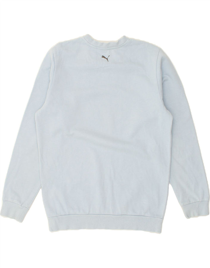 PUMA Boys Graphic Sweatshirt Jumper 11-12 Years Blue Cotton Vintage Puma and Second-Hand Puma from Messina Hembry 