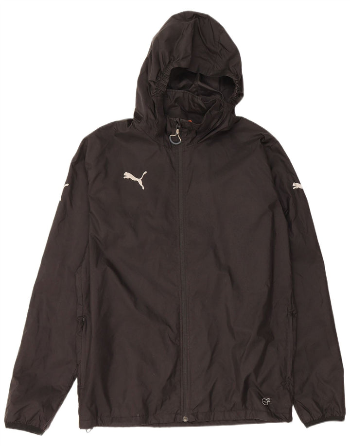 PUMA Veste de pluie à capuche pour homme UK 38 Medium Noir Nylon
