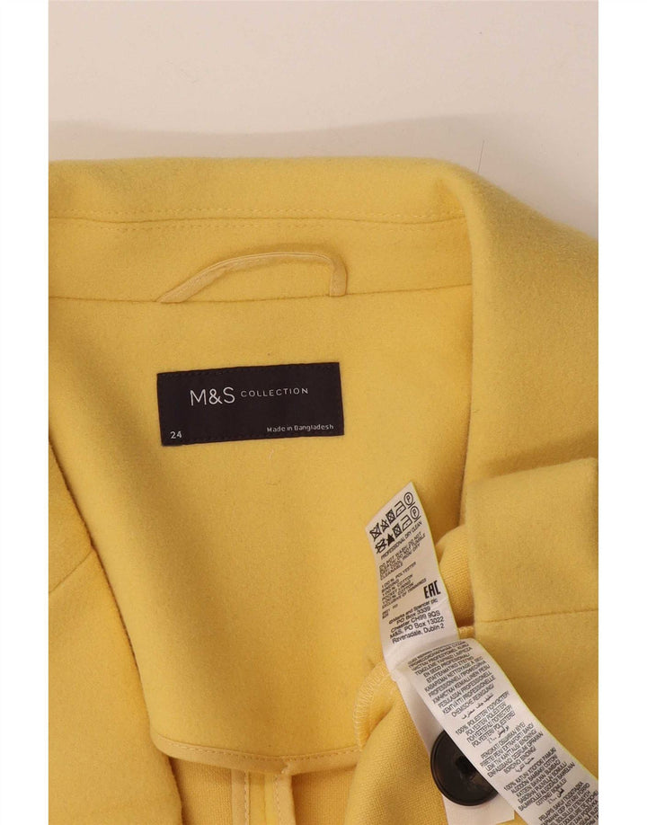 Marks & Spencer Manteau pour femme UK 24 4XL Jaune Coton