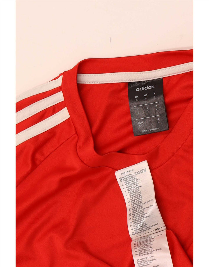 Adidas Hommes Climalite T-Shirt Haut Petit Rouge Polyester