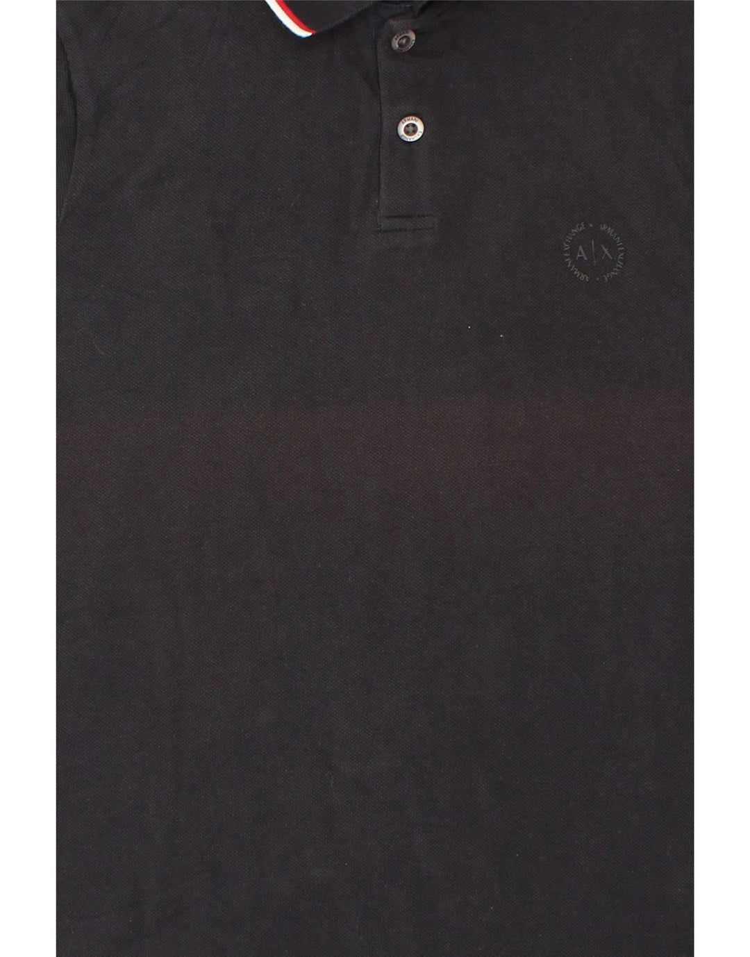 ARMANI EXCHANGE Mens Polo Shirt Small Black Cotton Vintage Armani Exchange and Second-Hand Armani Exchange from Messina Hembry 