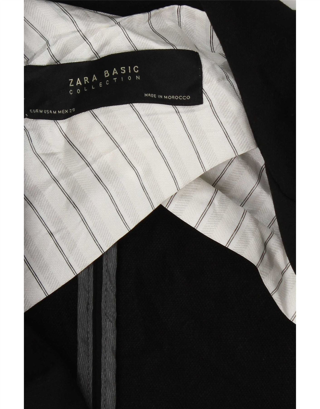 Zara Femme Blazer Veste UK 14 Moyen Noir Polyester