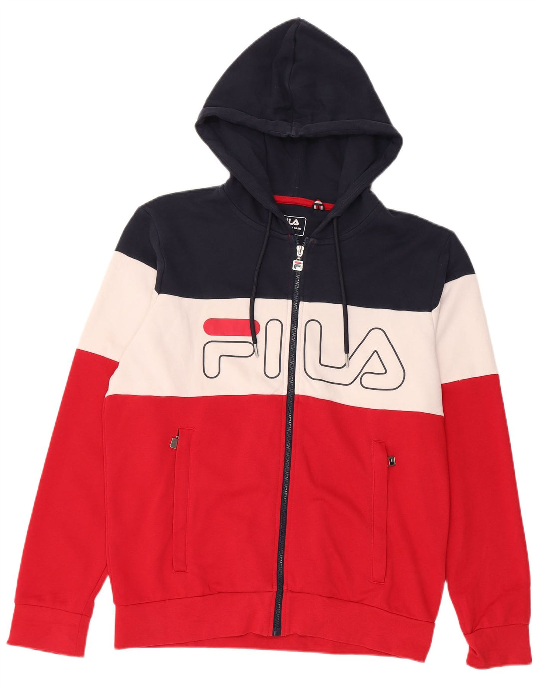 FILA Sweat à Capuche Zippé Graphic Homme Multicolore Colorblock