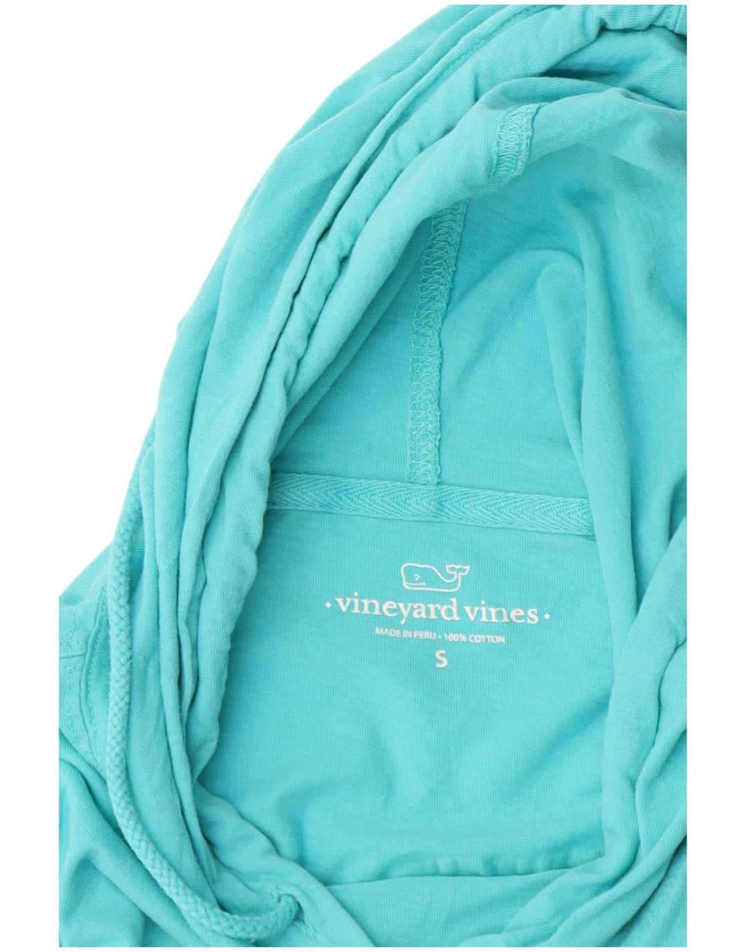 VINEYARD VINES Haut graphique à capuche à manches longues pour femme UK 10 Petit Bleu
