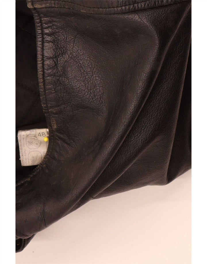 veste en cuir homme vintage IT 48 Medium Noir