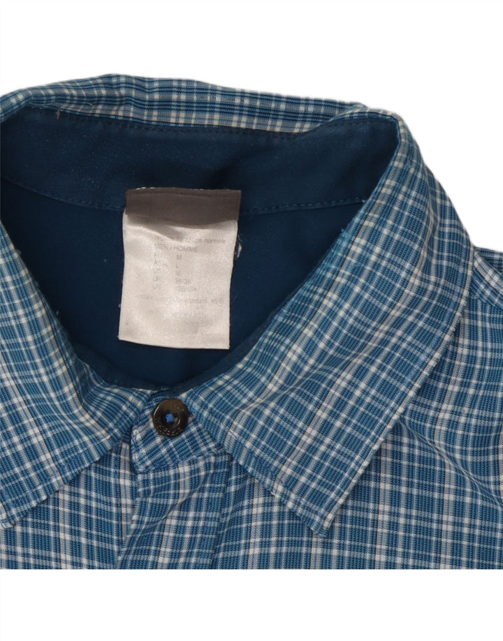 Jack Wolfskin Chemise en flanelle pour homme UK 36/38 Bleu moyen à carreaux