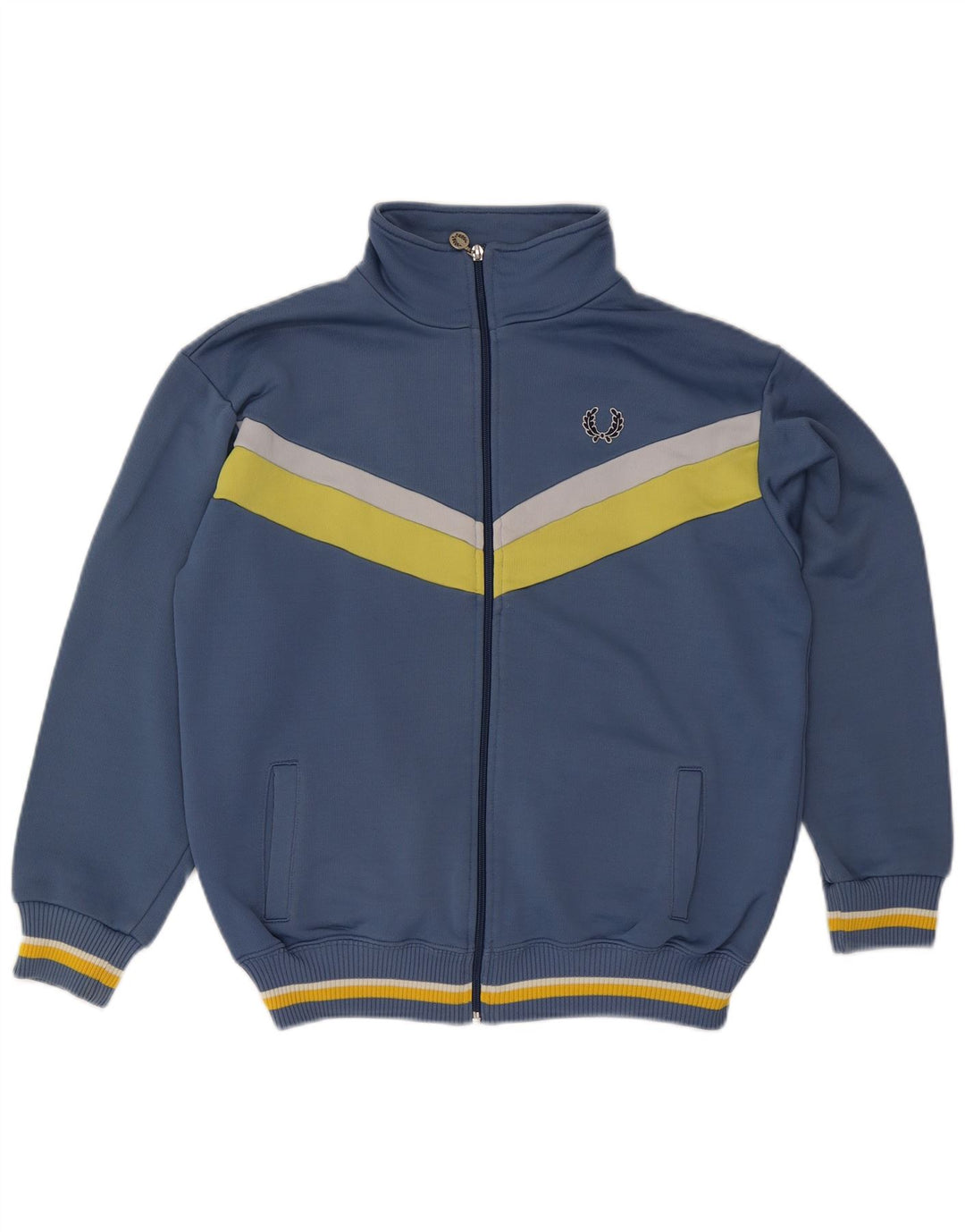 Fred Perry Veste de Survêtement Homme Bleu Moyen Colourblock Cotton