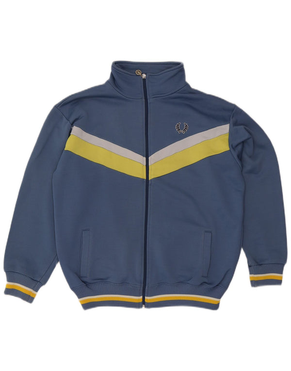Fred Perry Veste de Survêtement Homme Bleu Moyen Colourblock Cotton