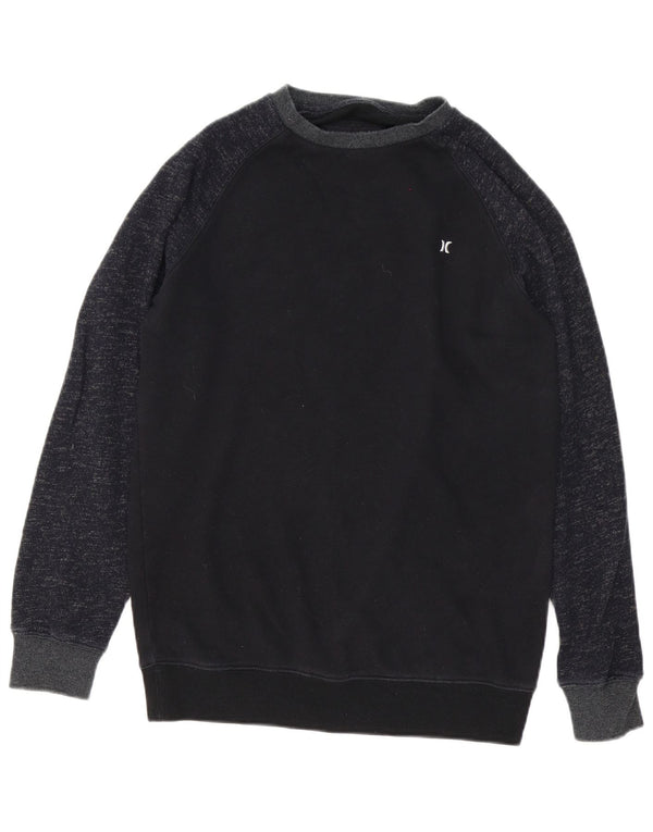 Hurley Sweat-shirt pour homme en coton moucheté bleu marine Small