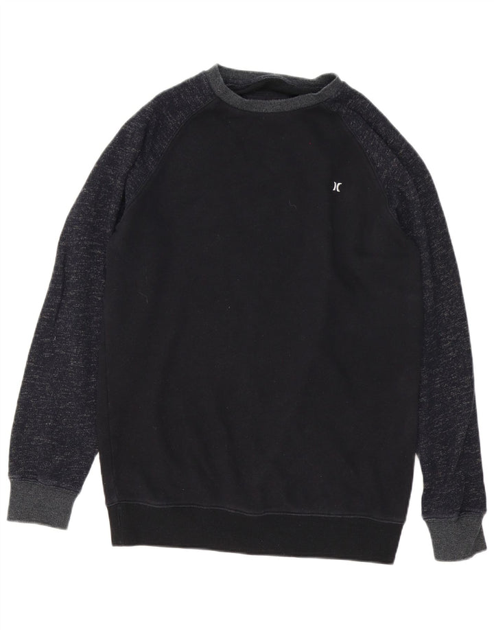 Hurley Sweat-shirt pour homme en coton moucheté bleu marine Small