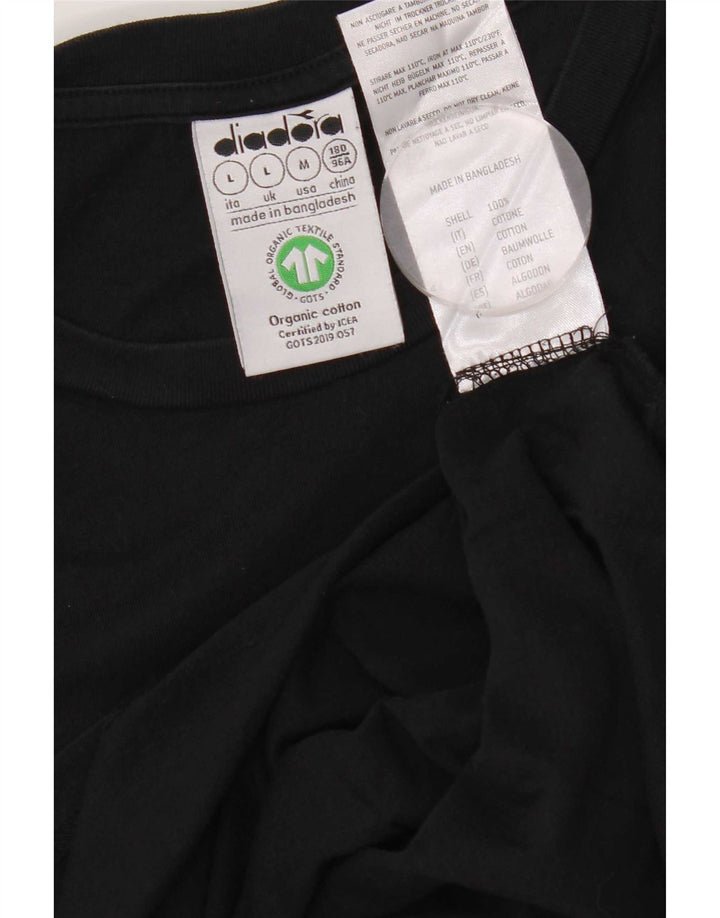 Diadora T-Shirt Homme Haut Large Noir Coton