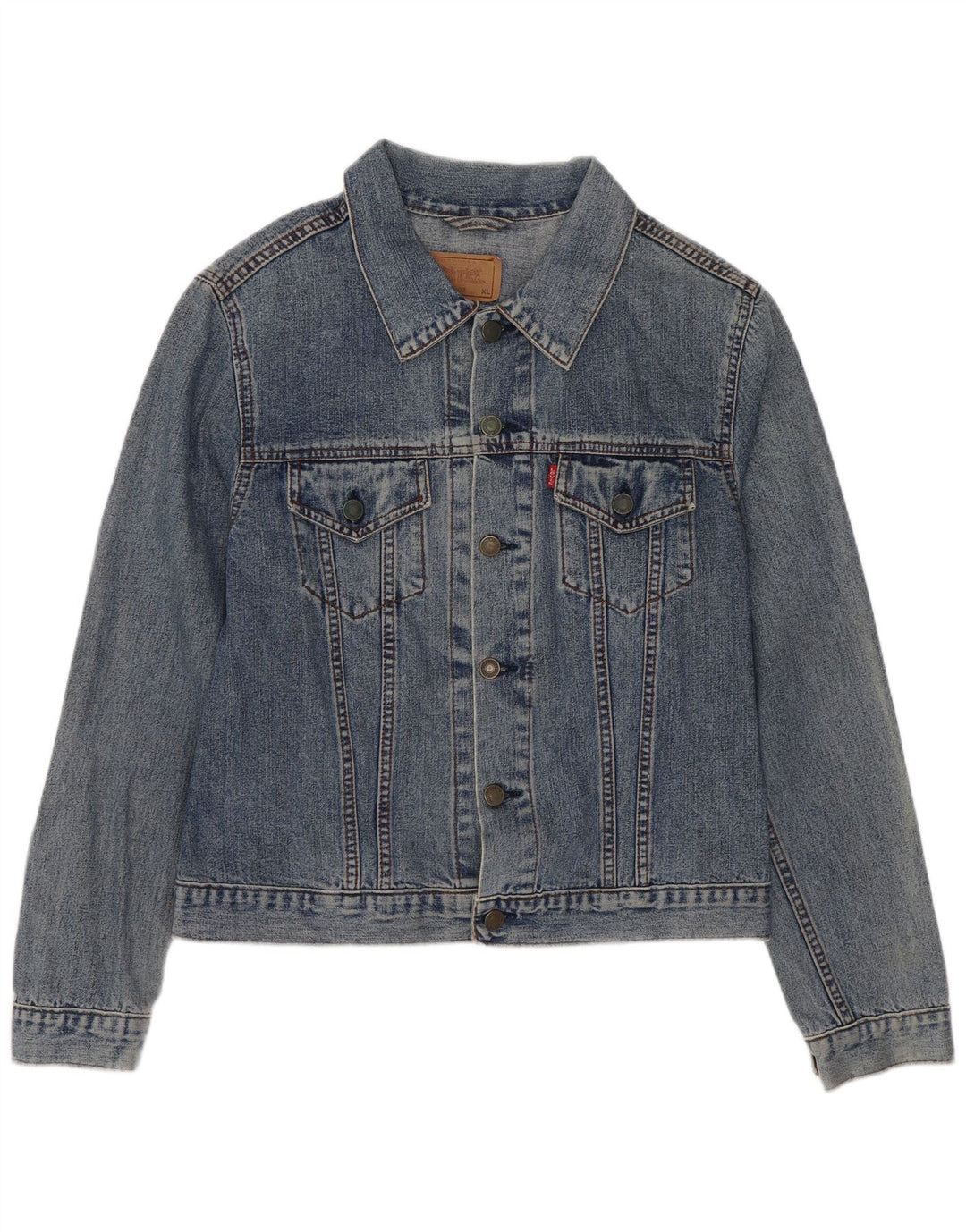 Levi's Veste en Jean Garçon 10-11 Ans XL Bleu Coton