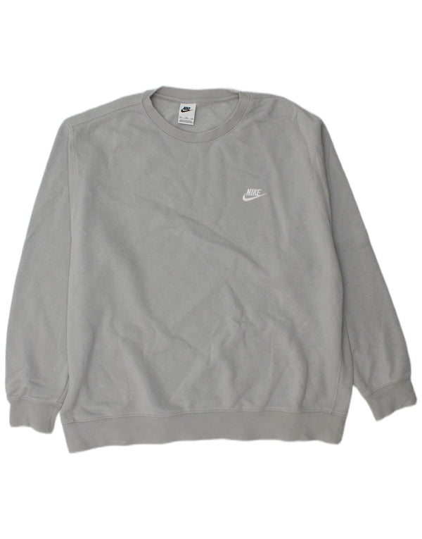 NIKE Sweat-shirt pour homme 2XL Gris Coton