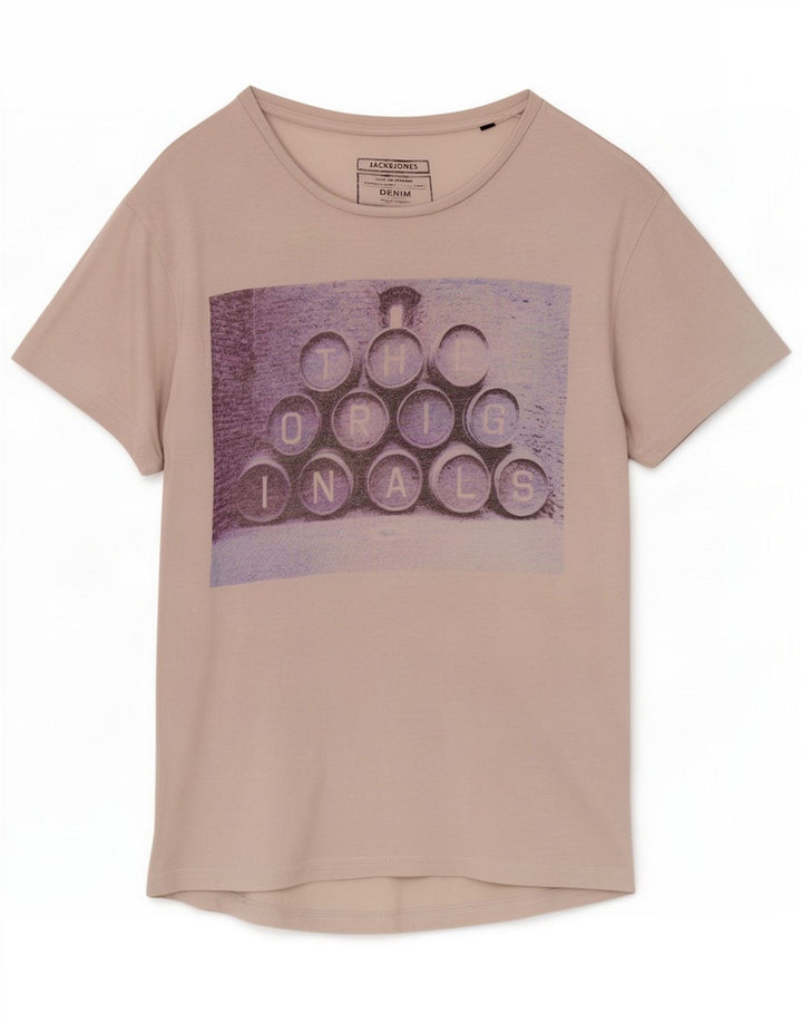 Jack & Jones T-Shirt Graphique Homme Gris Moyen