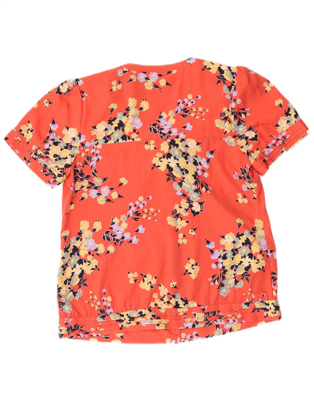 FAT FACE Chemisier à manches courtes pour femme UK 10 Petit motif floral rouge