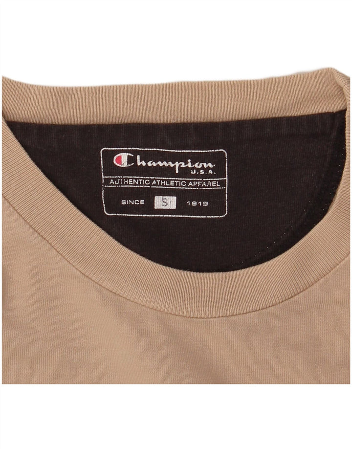 Champion T-Shirt Graphique Homme Petit Beige