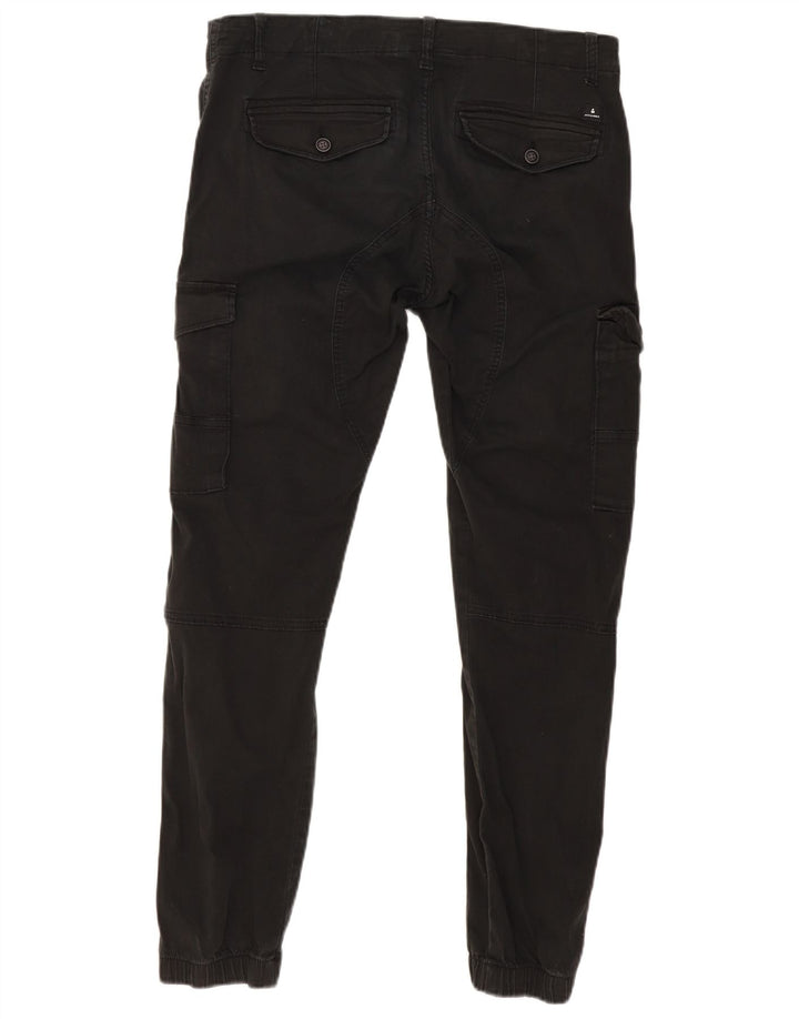 JACK & JONES Pantalon Cargo Joggers Homme W34 L30 Coton Noir