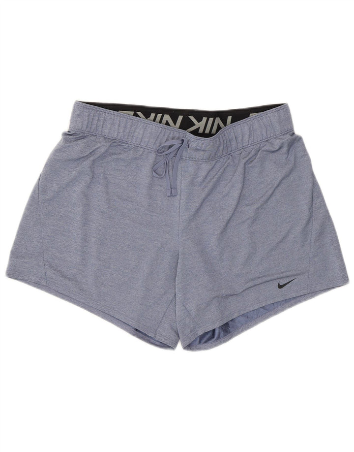 Nike Short de sport Dri Fit pour femme UK 14 Bleu moyen Polyester