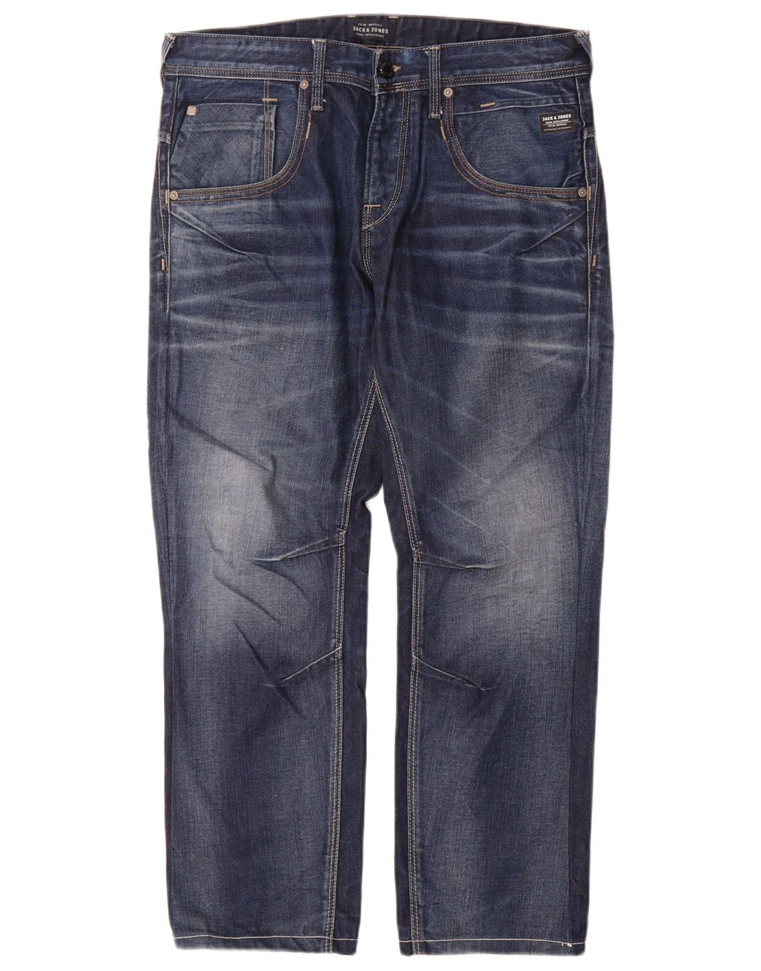 Jack & Jones Jean Droit Homme W32 L30 Bleu Coton