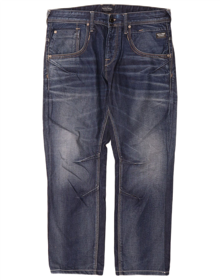 Jack & Jones Jean Droit Homme W32 L30 Bleu Coton