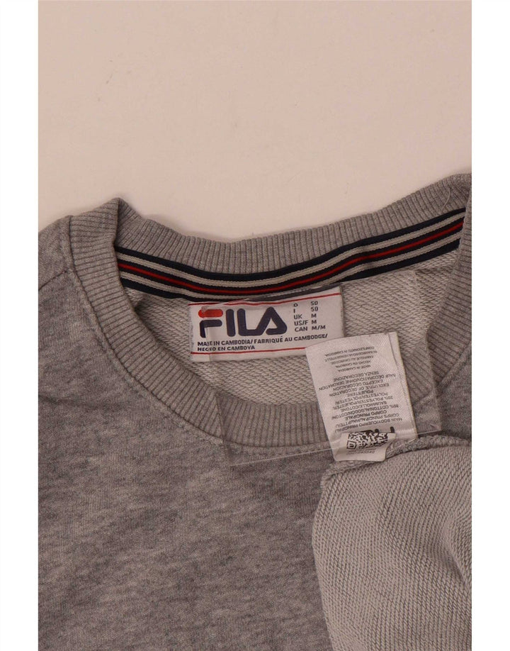 Fila Sweat-Shirt Graphique Homme Gris Moyen Coton