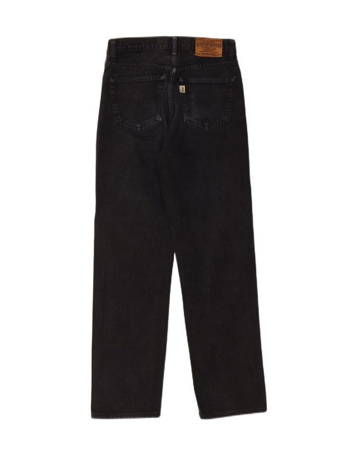 UNIFORM Womens Straight Jeans  W28 L29 Black Cotton