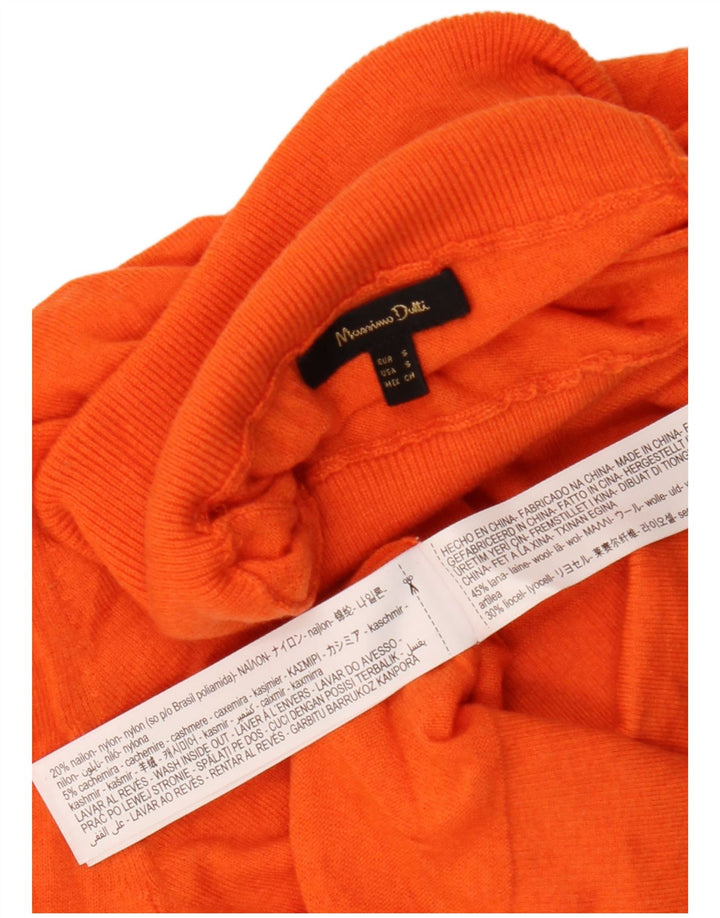 Massimo Dutti Pull col roulé pour femme UK 10 Petite laine orange