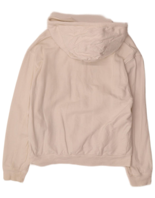 Levi's Pull à Capuche Graphique Oversize Femme UK 2 2XS Coton Blanc