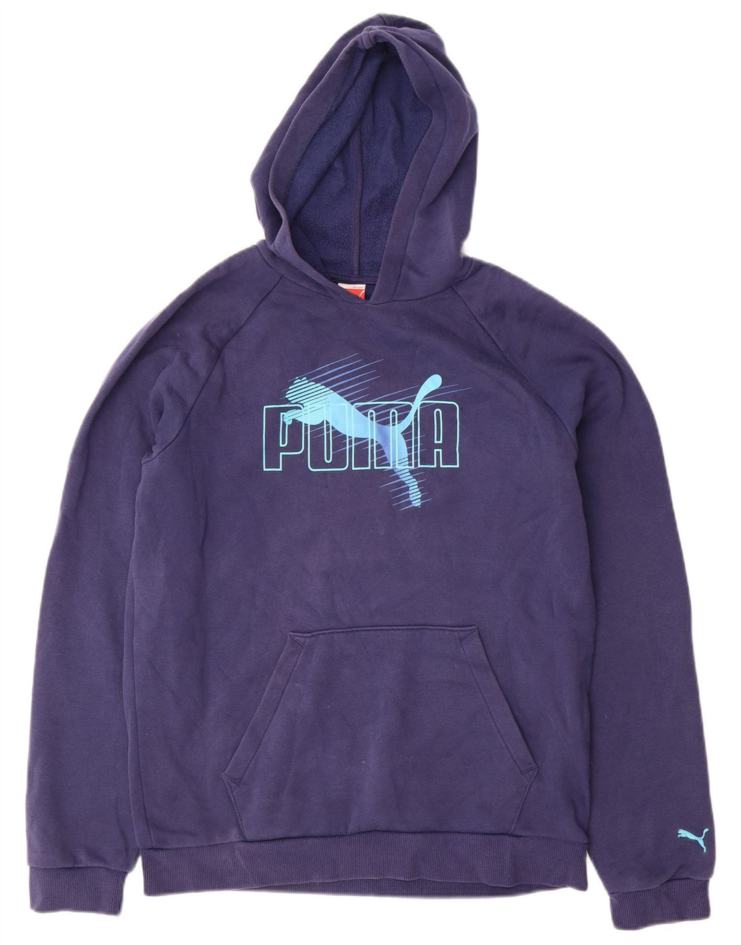 PUMA Sweat à capuche graphique pour garçon 15-16 ans Bleu marine