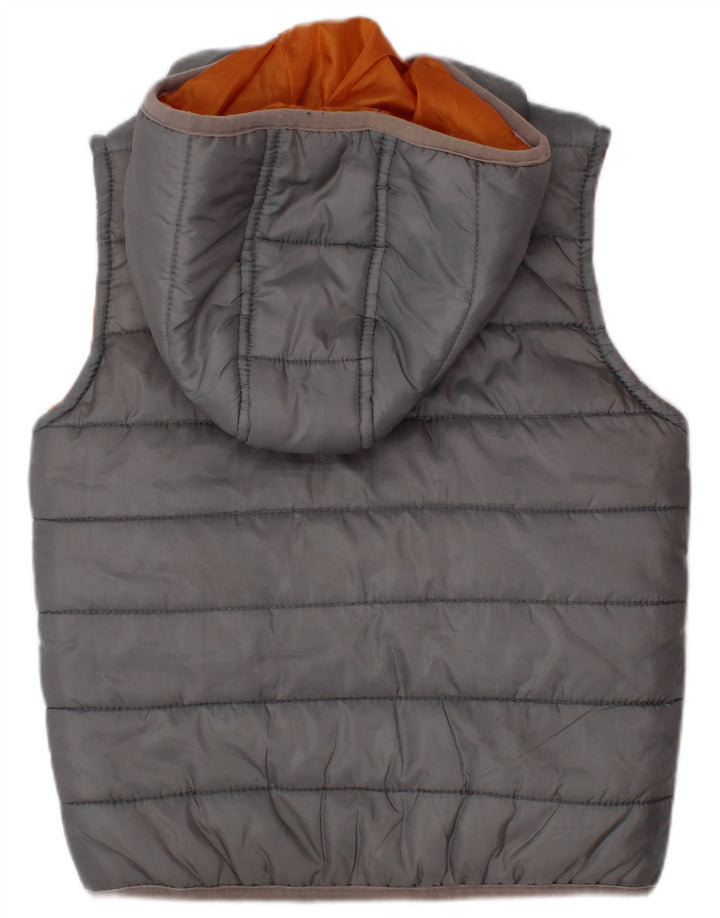 BENCH Gilet rembourré à capuche pour garçon 2-3 ans Gris Colorblock Polyester
