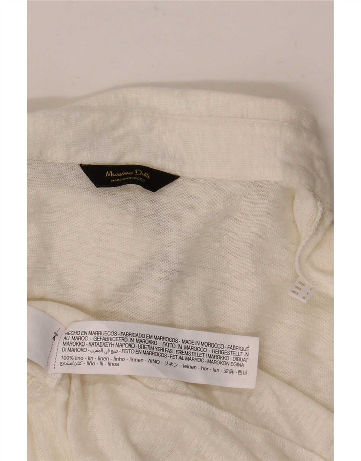 Massimo Dutti Polo Homme Grand Lin Moucheté Beige