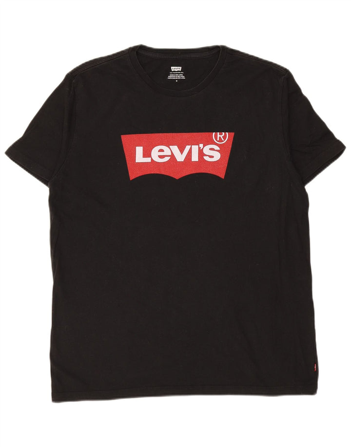 LEVI'S T-Shirt Graphique Homme Noir Moyen Coton
