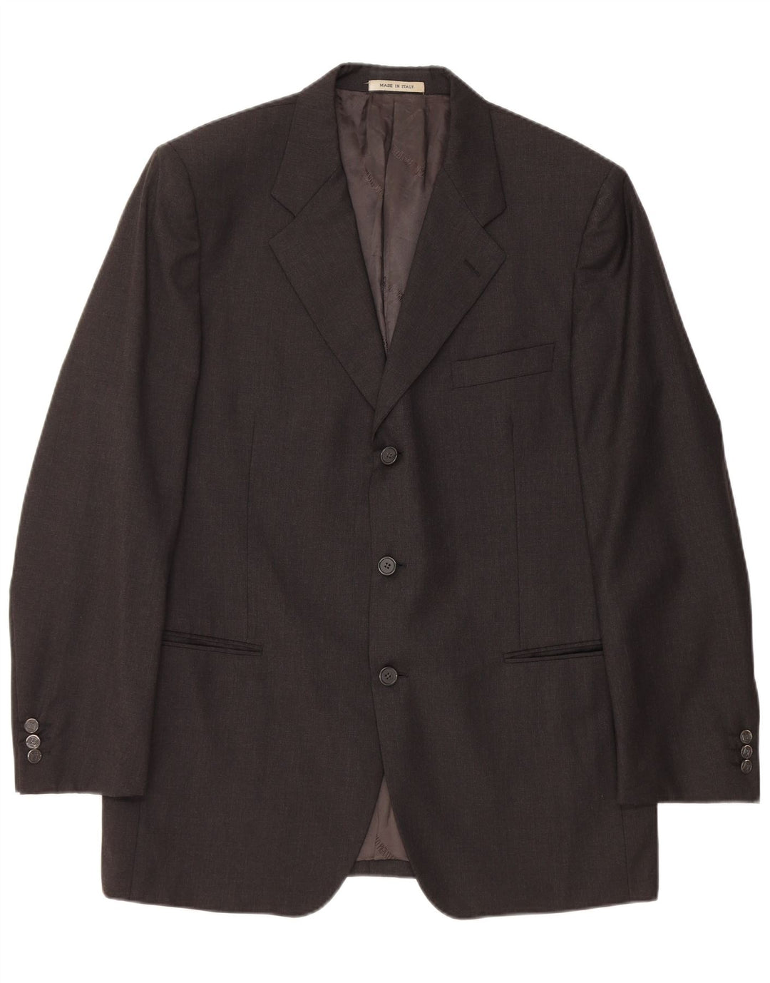 CARLO PIGNATELLI Veste blazer 3 boutons pour homme UK 40 Large laine noire