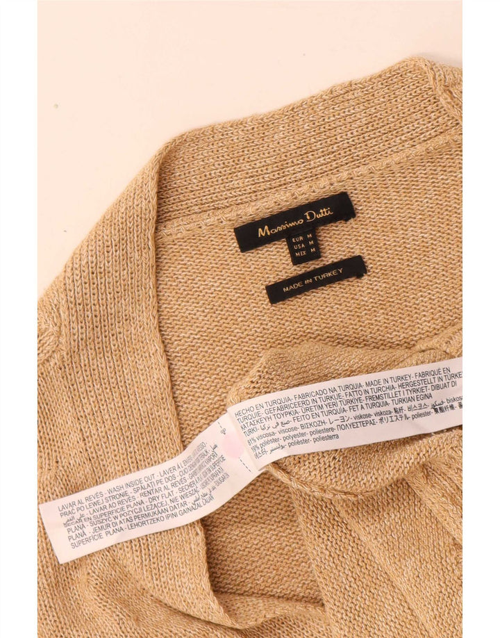 Massimo Dutti Cardigan pour femme en viscose beige moyen UK 44