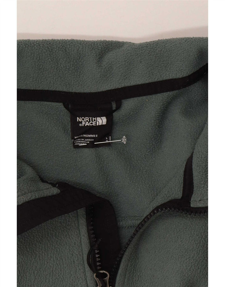 The North Face Pull polaire à col zippé pour homme Large Vert Polyester