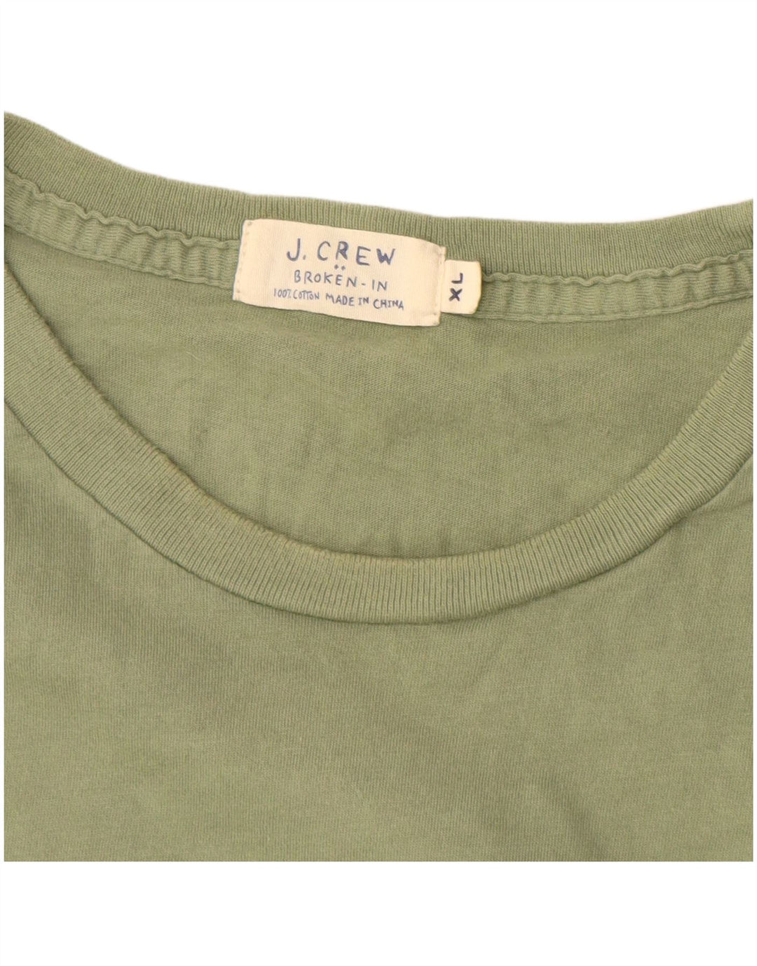 J. CREW Homme Broken In Top Manches Longues XL Vert