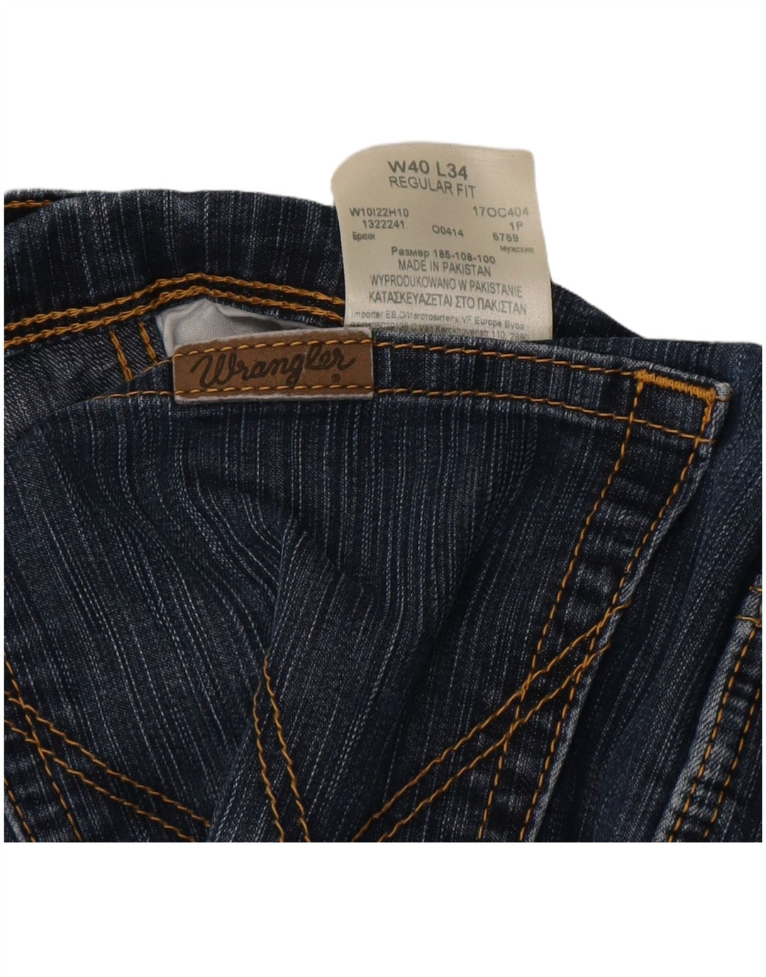WRANGLER Jean droit coupe régulière homme W40 L34 bleu coton
