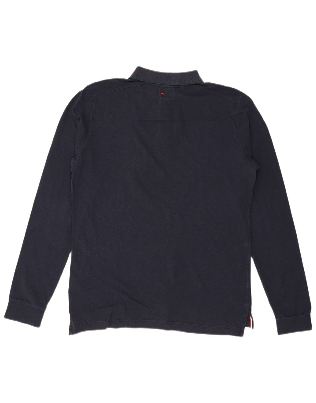 FILA Polo à Manches Longues Homme Bleu Marine Moyen Coton